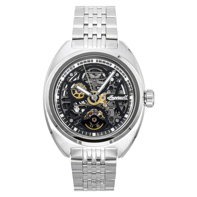 Ingersoll The Wrangler Stainless Steel Black Skeleton Dial Automatic I16901 Men's Watch