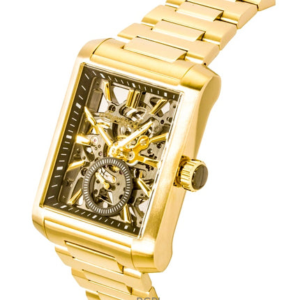 Ingersoll The Spur Gold Tone Stainless Steel Black Skeleton Dial Automatic I17002 Men's Watch