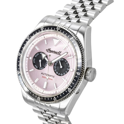 Ingersoll Outlaw Stainless Steel Pink Dial Automatic I17201 Men's Watch