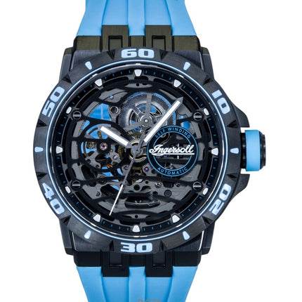 Ingersoll The Rigger Polyurethane Strap Black Skeleton Dial Automatic I17901 Men's Watch