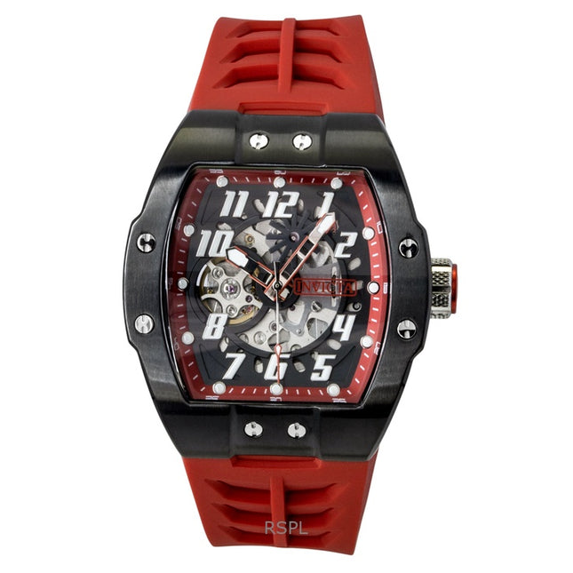 Invicta S1 Rally Silicone Strap Black Skeleton Dial Automatic 44891 Men's Watch
