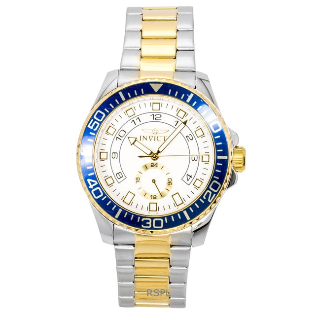 Invicta Pro Diver Two Tone Stainless Steel White Dial Quartz 47127 Men's Watch