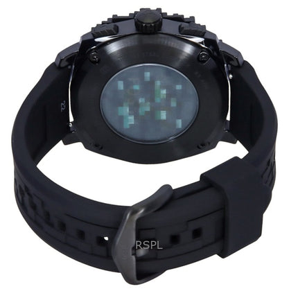 Fossil Minecraft Deepslate Chronograph Limited Edition Silicone Strap Black Dial Quartz LE1205 Men's Watch