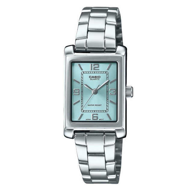 Casio Standard Analog Stainless Steel Aqua Blue Dial Quartz LTP-1234DD-2A Women's Watch