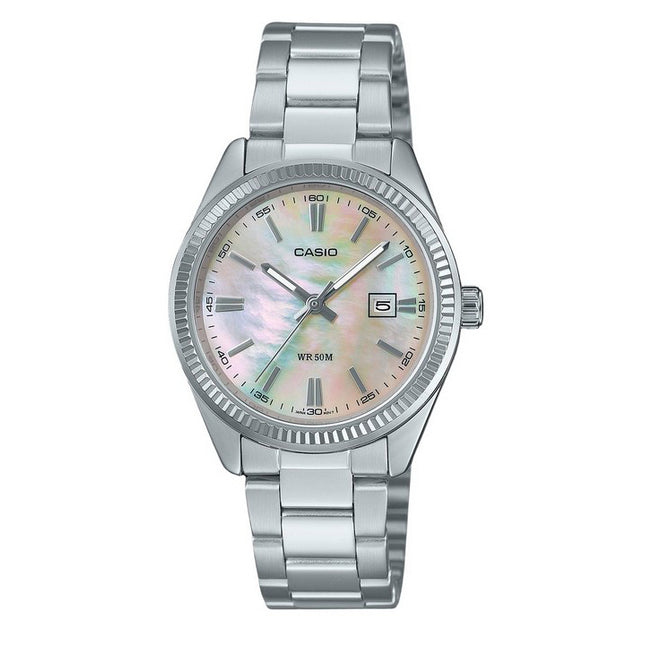 Casio Standard Analog Stainless Steel Mother Of Pearl Dial Quartz LTP-1302DS-4AV Women's Watch