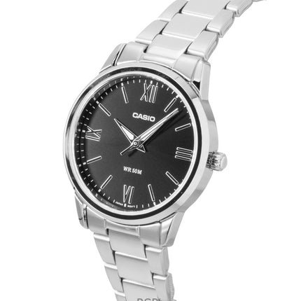 Casio Analog Stainless Steel Black Dial Quartz LTP-1303DD-1AV Women's Watch