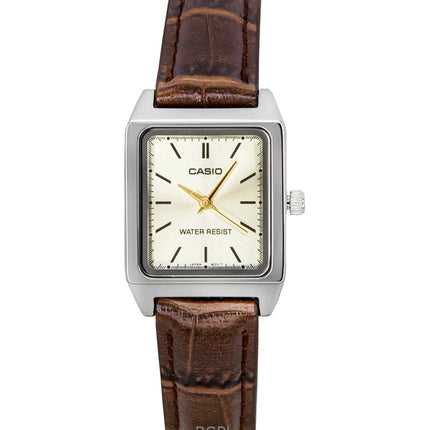 Casio Standard Analog Leather Strap Ivory Dial Quartz LTP-V007L-9E Women's Watch