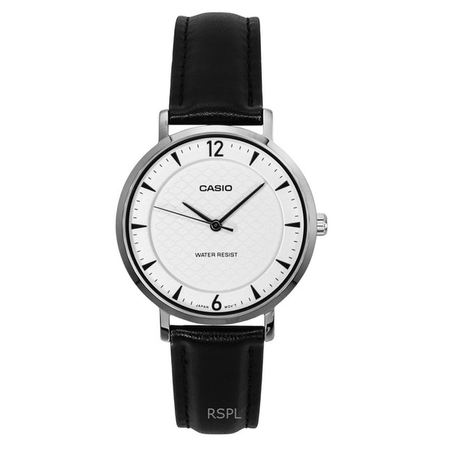 Casio Standard Analog Leather Strap White Dial Quartz LTP-VT04L-7A2 Women's Watch