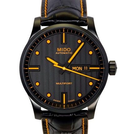 Mido Multifort Special Edition Leather Strap Black Dial Automatic M005.430.36.051.80 100M Men's Watch With Extra Strap