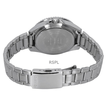 Casio Standard Analog Stainless Steel Black Dial Quartz MDV-10D-1A2 Mens Watch