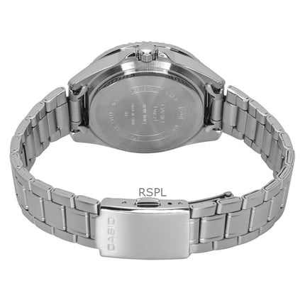 Casio Standard Analog Pepsi Bezel Stainless Steel Black Dial Quartz MDV-10D-1A3 Mens Watch
