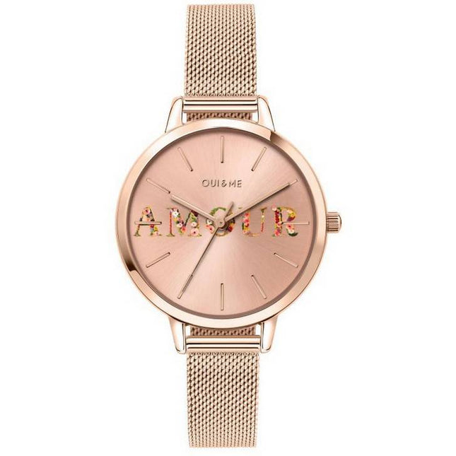 Oui & Me Fleurette Rose Gold Tone Stainless Steel Quartz ME010043 Women's Watch