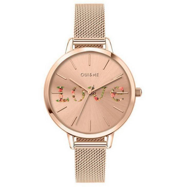 Oui & Me Grande Fleurette Rose Gold Tone Stainless Steel Quartz ME010112 Women's Watch