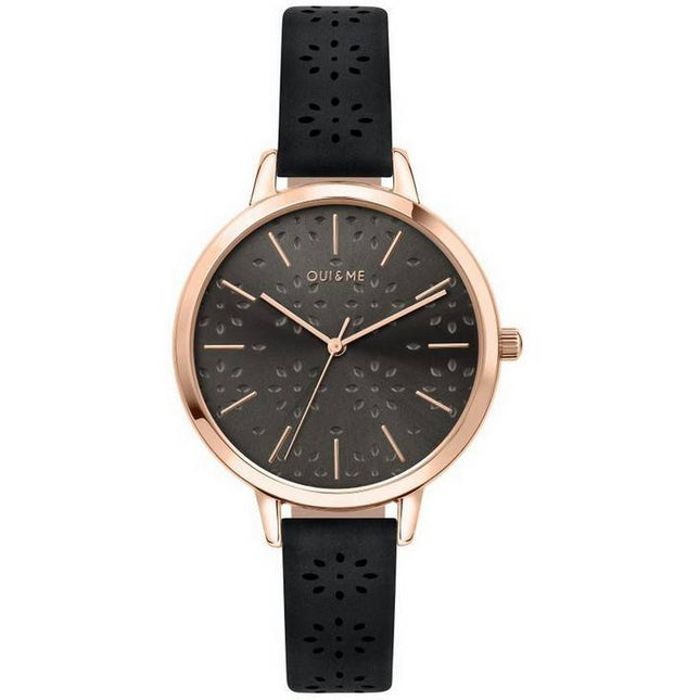 Oui & Me Amourette Dark Grey Dial Leather Strap Quartz ME010146 Women's Watch