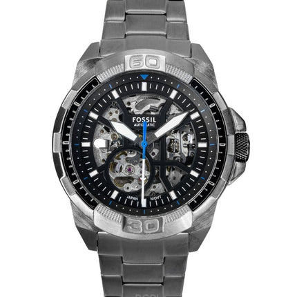 Fossil Bronson Stainless Steel Black Skeleton Dial Automatic ME3218 Men's Watch