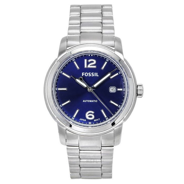 Fossil Heritage Stainless Steel Blue Dial Automatic ME3244 Mens Watch