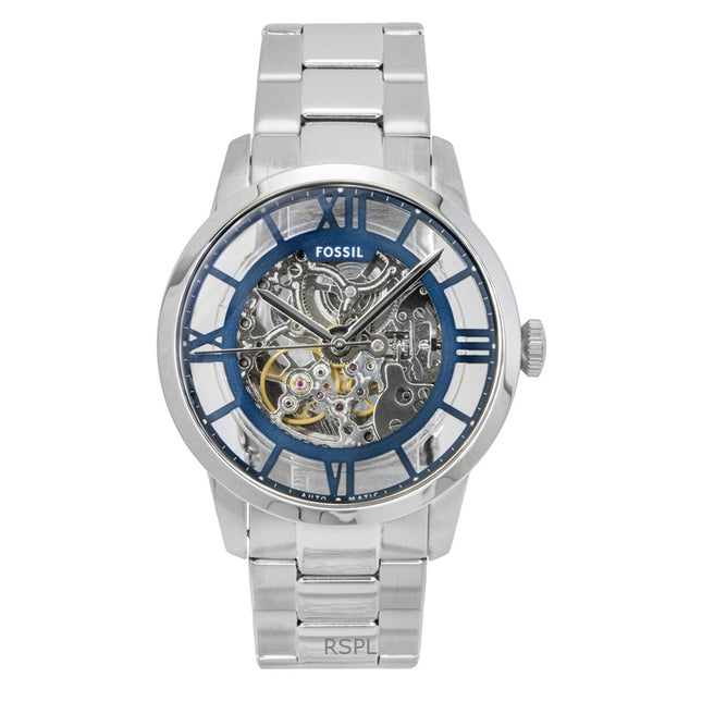 Fossil Townsman Stainless Steel Blue Skeleton Dial Automatic ME3260 Men's Watch