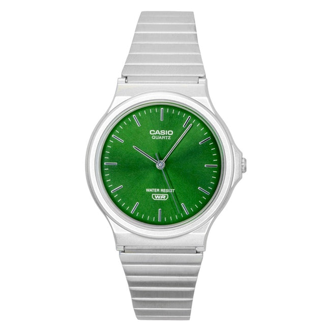 Casio Analog Stainless Steel Green Dial Quartz MQ-24DA-3A Unisex Watch