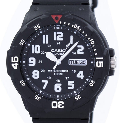 Casio Quartz Analog 100M Black Resin Strap MRW-200H-1BVDF MRW-200H-1BV Mens Watch