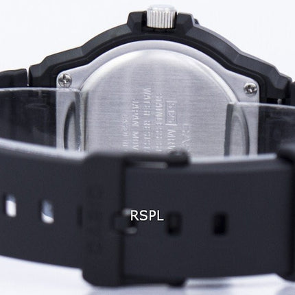 Casio Quartz Analog 100M Black Resin Strap MRW-200H-1BVDF MRW-200H-1BV Mens Watch