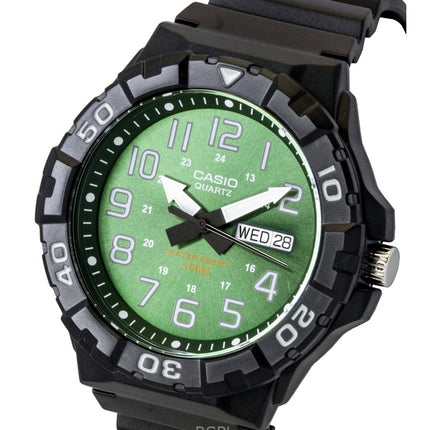 Casio Analog Resin Strap Green Dial Quartz MRW-210H-3BV 100M Men's Watch
