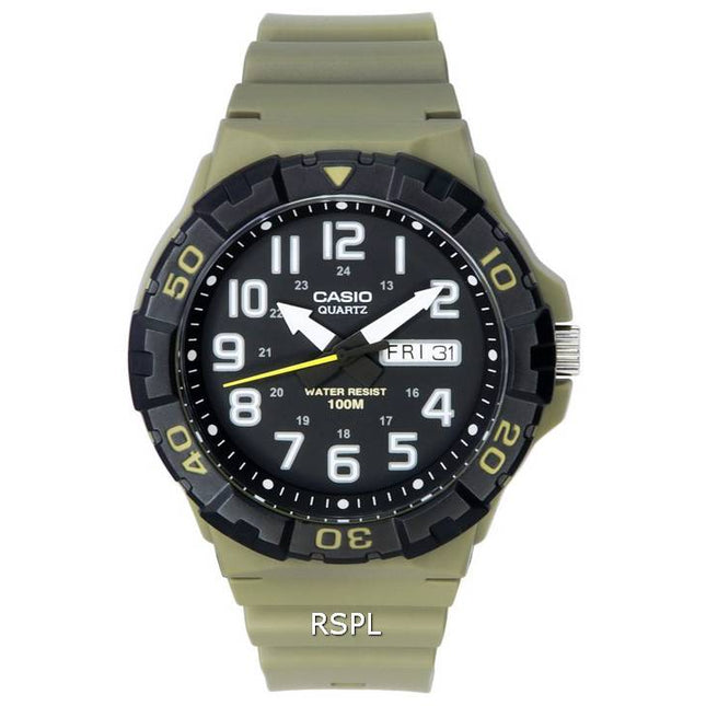 Casio Analog Resin Strap Black Dial Quartz MRW-210H-5A MRW210H-5 100M Men's Watch