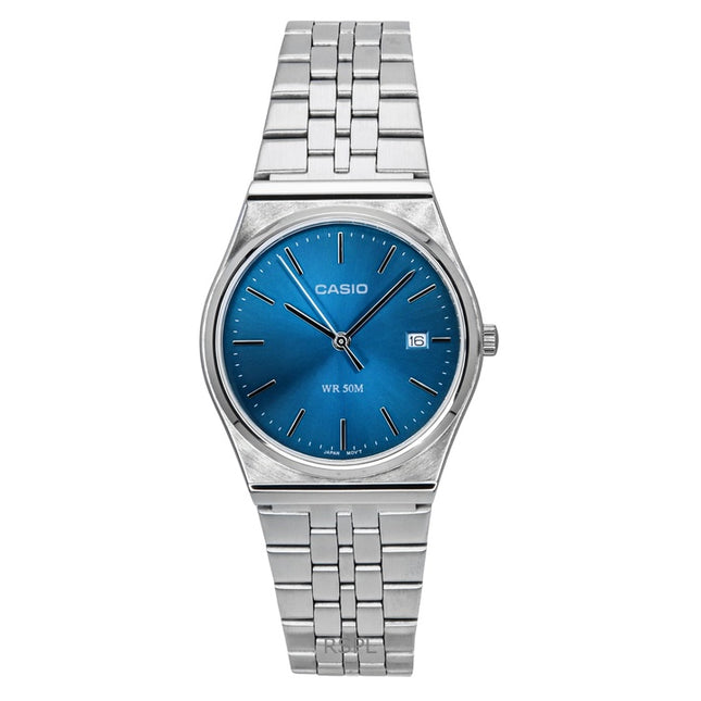 Casio Standard Analog Stainless Steel Blue Dial Quartz MTP-B145D-2A2 Mens Watch