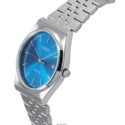 Casio Standard Analog Stainless Steel Blue Dial Quartz MTP-B145D-2A2 Mens Watch