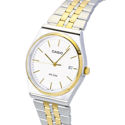 Casio Analog Two Tone Stainless Steel White Dial Quartz MTP-B145SG-7AV Men's Watch