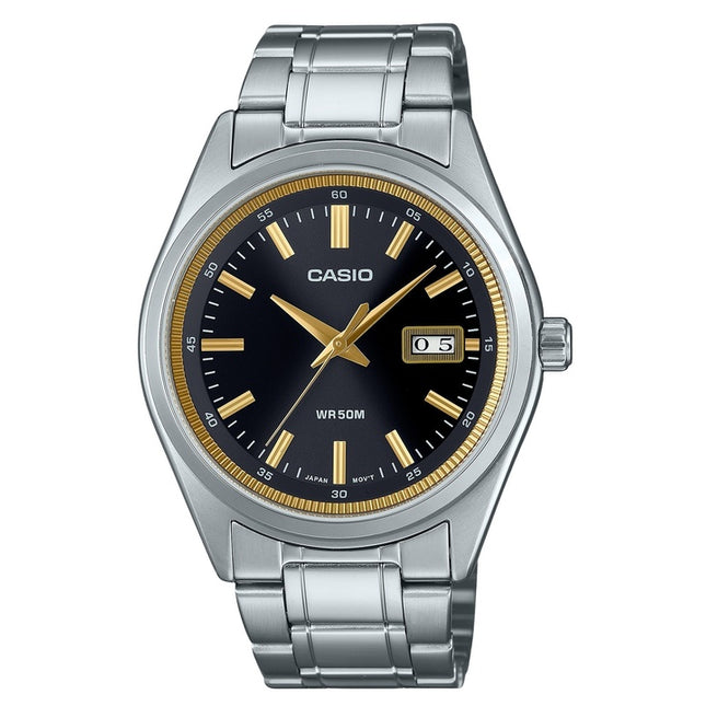 Casio Standard Analog Stainless Steel Black Dial Quartz MTP-B180D-1A2V Men's Watch