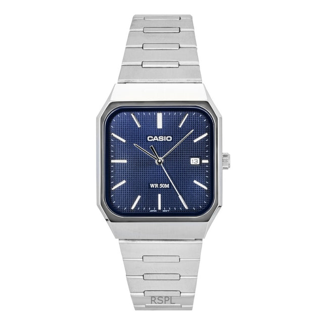 Casio Standard Analog Stainless Steel Blue Dial Quartz MTP-B185D-2A1V Men's Watch