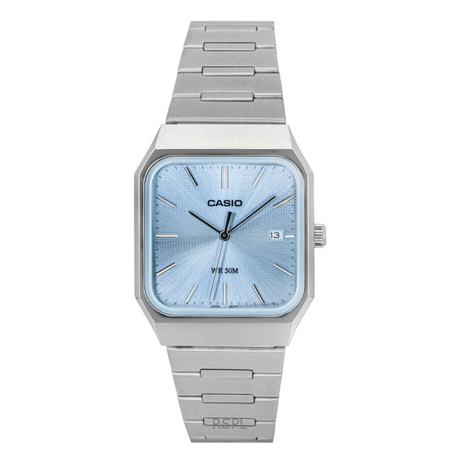 Casio Standard Analog Stainless Steel Ice Blue Dial Quartz MTP-B185D-2A2V Men's Watch