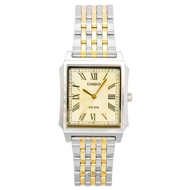 Casio Analog Stainless Steel Gold Dial Quartz MTP-B190SG-9BV Men's Watch