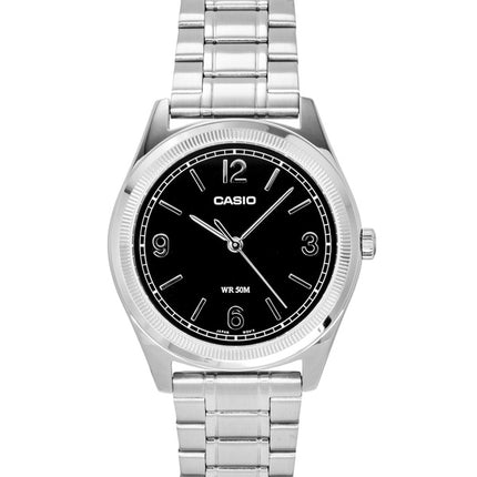 Casio Standard Analog Stainless Steel Black Dial Quartz MTP-B210D-1AV Men's Watch