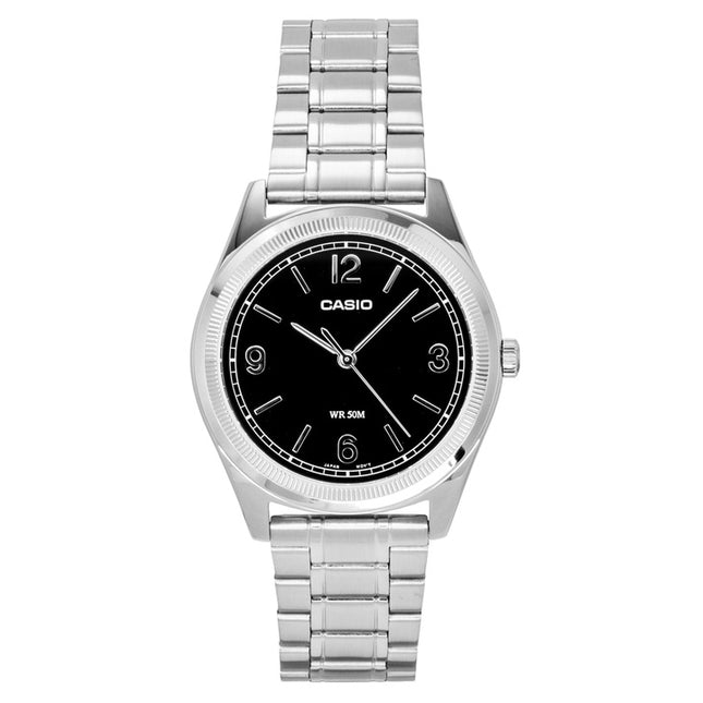 Casio Standard Analog Stainless Steel Black Dial Quartz MTP-B210D-1AV Men's Watch