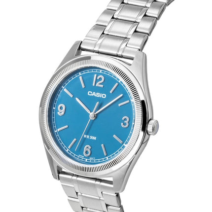 Casio Standard Analog Stainless Steel Teal Blue Dial Quartz MTP-B210D-2A1V Men's Watch