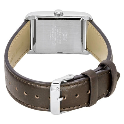 Casio Analog Leather Strap Silver Dial Quartz MTP-B215L-7AV Men's Watch