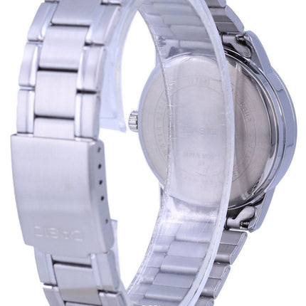 Casio Black Dial Stainless Steel Analog Quartz MTP-V002D-1B3 MTPV002D-1 Mens Watch