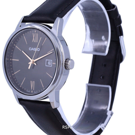 Casio Black Dial Stainless Steel Analog Quartz MTP-V002L-1B3 MTPV002L-1 Mens Watch