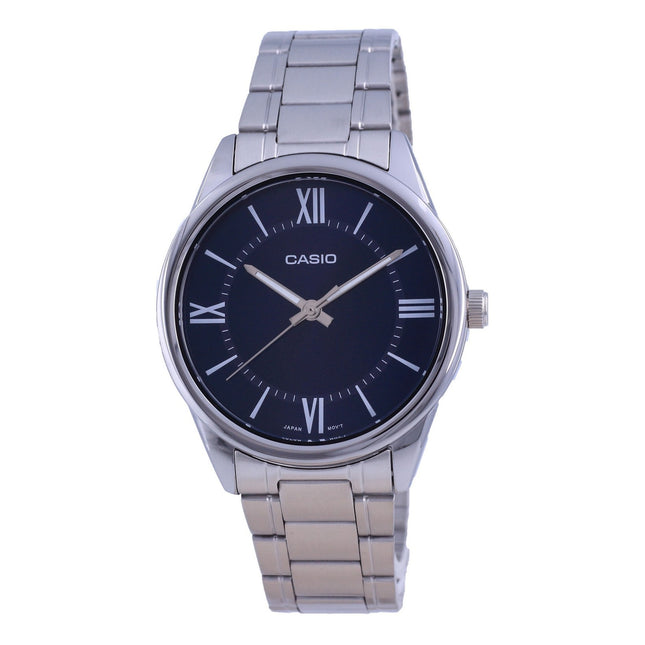 Casio Blue Dial Stainless Steel Analog Quartz MTP-V005D-2B5 MTPV005D-2 Mens Watch