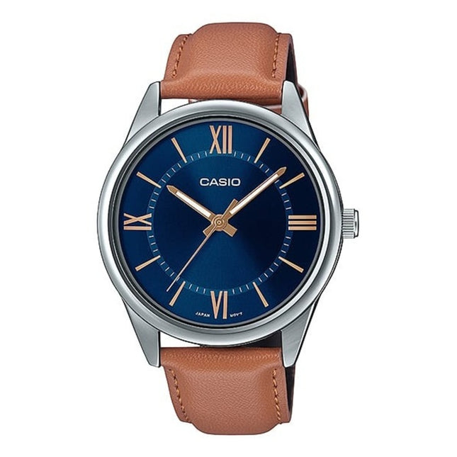Casio Blue Dial Stainless Steel Analog Quartz MTP-V005L-2B5 MTPV005L-2 Mens Watch