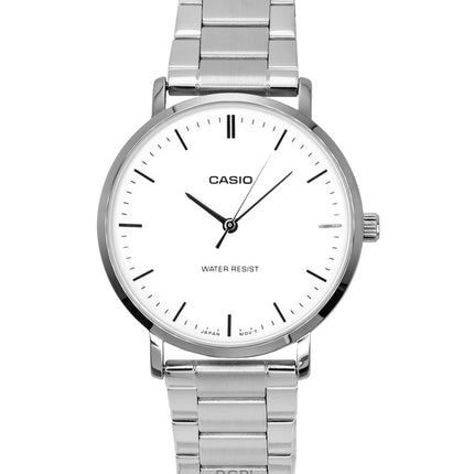 Casio Standard Analog Stainless Steel White Dial Quartz MTP-VT04D-7E Men's Watch