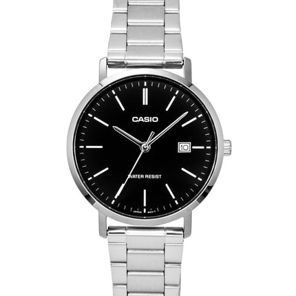 Casio Analog Stainless Steel Black Dial Quartz MTP-VT05D-1E Men's Watch