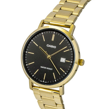 Casio Analog Gold Tone Stainless Steel Black Dial Quartz MTP-VT05G-1E Men's Watch