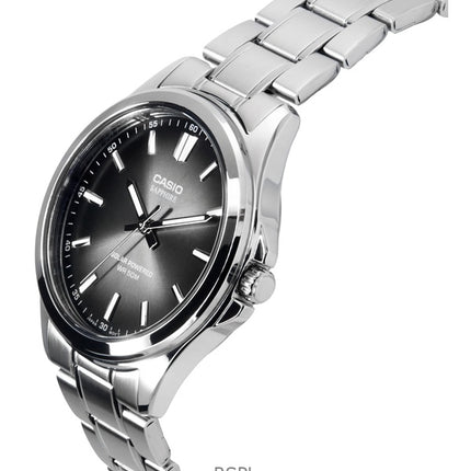 Casio Standard Analog Stainless Steel Black Dial Solar MTS-RS100D-1AV Men's Watch