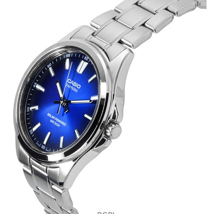 Casio Standard Analog Stainless Steel Blue Dial Solar MTS-RS100D-2AV Men's Watch