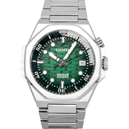 Citizen Series 8 Stainless Steel Green Dial Automatic Diver's NB6060-58X 200M Men's Watch
