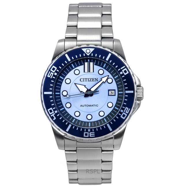 Citizen Limited Edition Stainless Steel Blue Dial Automatic NJ0178-81M 100M Men's Watch