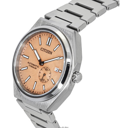 Citizen Zenshin Super Titanium Orange Dial Automatic NJ0180-80Z 100M Men's Watch