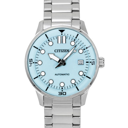Citizen Analog Stainless Steel Turquoise Dial Automatic NJ0191-83M 100M Men's Watch